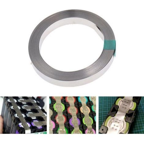 Ruban en Nickel 0,15 x 8 mm,10m Plaque en nickel Soudage Bandes de Nickel pour batterie Li 18650 Soudage par points Compatible pour soudeuse par points Accessoires de soudage (1/5)
