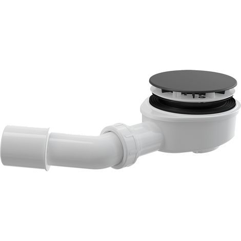 Alcadrain A491Noir Ensemble de vidange pour receveurs de douche, noir mat Ø 90 (1/3)
