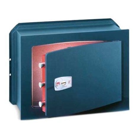 Technomax Wall Safe avec Clé 390x200x270mm Euro Key Ek 4 Coffres-forts (1/2)