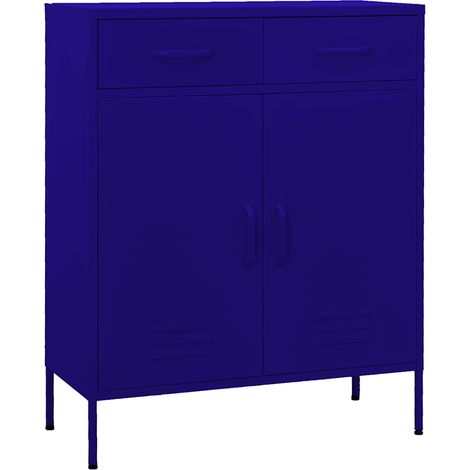 Lagerschrank Marineblau 80x35x101,5 cm Stahl vidaXL