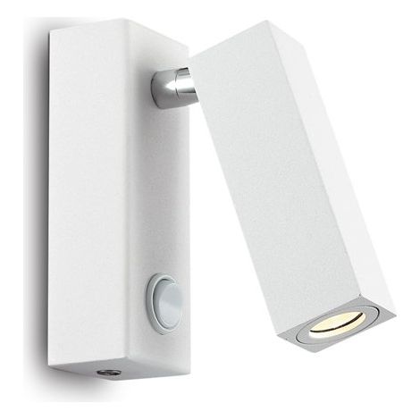 Applique Moderna Square Page Metallo Bianco Led 3W 3000K Luce Calda