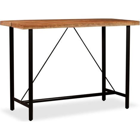 Tavolo alto stile bar/bistrot legno massello di sheesham 150 cm 0902090