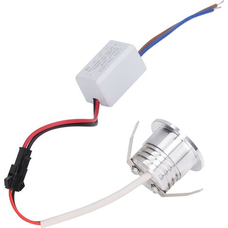 Mini spot encastré COB à dissipation thermique stable, 3 W, corps argenté, AC85-265 V, lumière blanche positive 6000 K