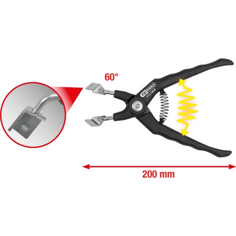 KS Tools 115.1308 Relais-Zange 45° gebogen (1/5)