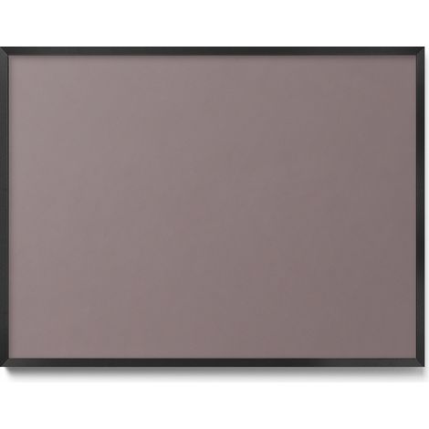 Tableau Magnétique en Métal pour Aimants - Motif Couleur marron clair - Minimaliste - Cadre Noir - 80x60 cm - Tableau Métallique Aimanté