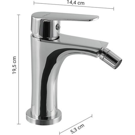 Grifo de bidet Como cromado 19,5 x 5,3 x 14,4 cm (1/2)