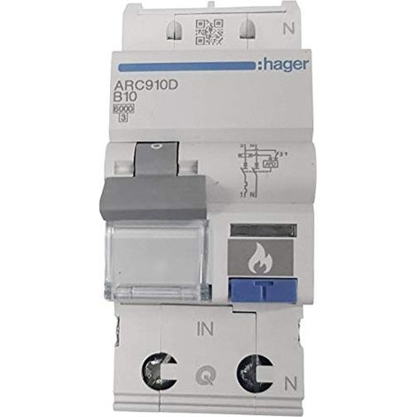 Hager ARC913D interruptor automático gris 13 A 6 kA