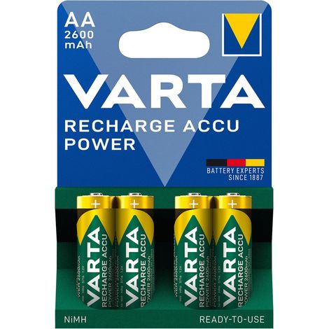 Batteria ricaricabile aa 2600 mah pacco da 4 (1/2)