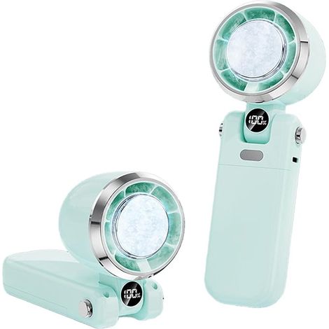 Ventilateur turbo portable rechargeable par USB, mini ventilateur personnel pour les voyages, le maquillage, l'extérieur et l'intérieur.-AquaForge (1/5)
