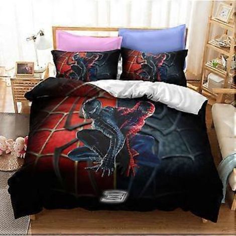 Dreiteiliges Bettwäscheset aus gebürsteter Daunenwolle, 3D-Digitaldruck, Anime-Basketballserie ZX23, Doppelbett 200x200 cm (1/4)