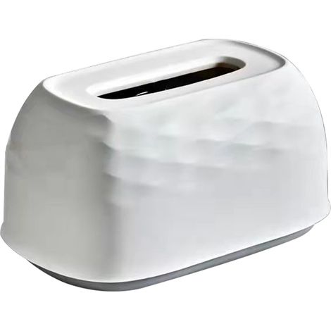 Boîte à mouchoirs murale, distributeur en plastique blanc pour salon, cuisine, chambre, bureau (1/5)