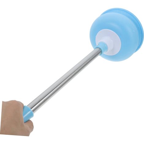 Ventouse WC Bleu Clair, Déboucheur Canalisation avec Grande Ventouse Anti-Déformation, 1 Unité (1/5)