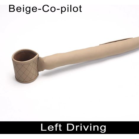 (Beige Droit) Coussin de remplissage d'espace pour siège auto en cuir PU, poches intérieures multifonctions, coussin de rangement anti-fuite pour Audi A4 A3 A6 Q5 Q3 (1/5)