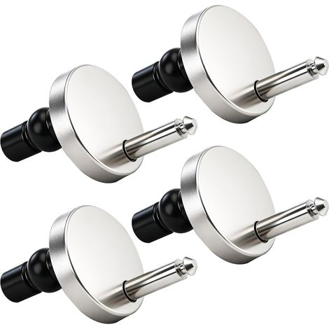 4 Pack Quick Release Toilet Seat Fixings, Universal Toilet Seat Hinges Fittings for WC Toilet Blind Holes with Spare Expanding Rubber Screws Nuts Bolts (1/5)