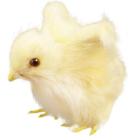 Poussin jaune duveteux avec sons réalistes, ailes déployées, peluche miniature, cadeau pour enfants, modèle statique éducatif, décoration réaliste pour la maison ou le bureau.-9cm-Yellow (1/3)
