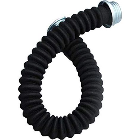 1 Tuyau de masque à gaz, connexion en caoutchouc noir, 0.5M, pour cartouche filtrante (1/4)