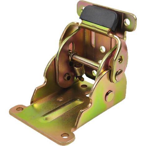 Lot de 2 Charnière invisible à 90 degrés pour pied de table pliante en métal, mécanisme de verrouillage pour table à manger (1/5)
