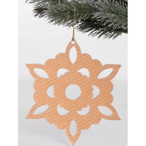 Pendentif sapin de Noël, étoile dorée, 12 cm, mélange de motifs (1/3)