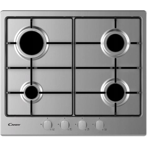 Candy CHW6BRX plaque de cuisson gaz inox 4 brûleurs (1/3)
