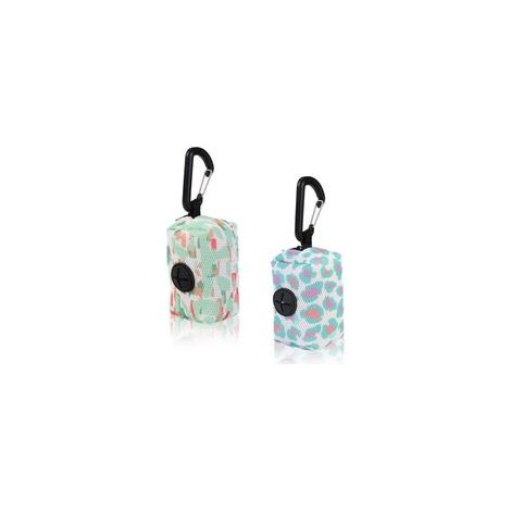 2 Pièces Distributeur sac a crottes chien, Sac chien crotte, Porte Sac Dejection Canine avec Mousqueton, Supports de Sac pour Chien, Porte-Sac à Crottes Convient pour la promenade du chien