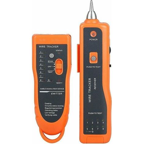 Cable tester, Xq-350 high-quality and useful LAN network cable tester, RJ11 RJ45 line locator (2 pieces) (1/5)