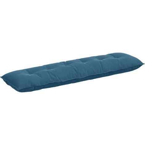 Coussin de Dos Bleu 180 x 50 cm Tissu en velours côtelé