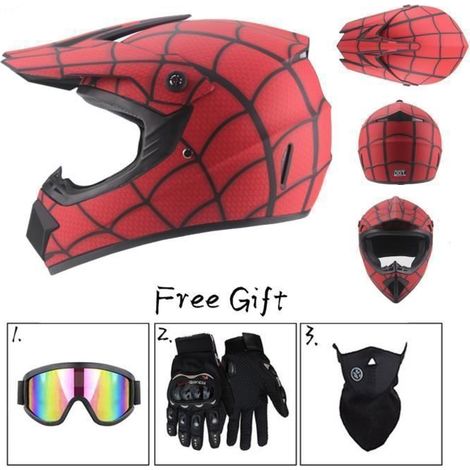 Casque de moto tout-terrain pour enfants,envoyer 3 cadeaux,descente,AM,DH,Cross,ent.com,pendentifs,ocross,unisexe- H[A62984244]