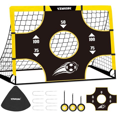 But de Football pour Enfants 3 en 1 - Cage de Foot Enfant Exterieur avec Sac de Transport 120  90  90cm Cages et Mini Buts Idéal pour Le Jardin