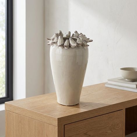 Relica Tall Decorative Bird Vase (1/2)