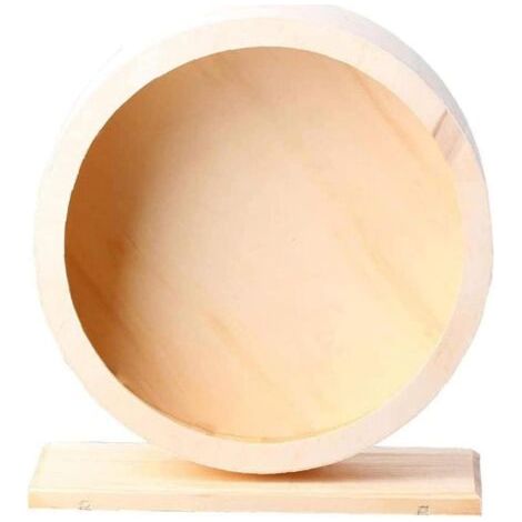 Roue Hamster, Roue Hamster Silencieux Roue Bois Hamster Roue pour gerbilles Chinchillas Roue pour Petit Rongeur (S)