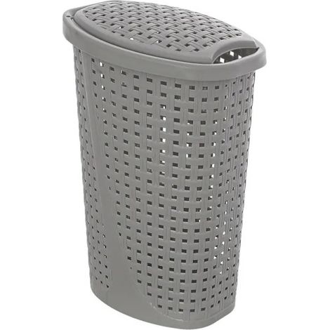 PORTABIANCHERIA SLIM 32X42XH62CM 45L GRIGIA. (1/3)