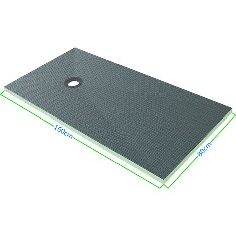 160x80cm Duschelement befliesbar bodeneben Fußbodenheizung Duschboard Duschwanne Mit Ablaufgarnitur