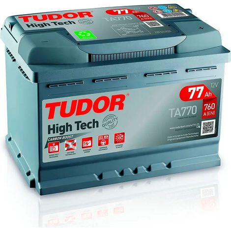 Tudor TA770 Batería de Coche 77Ah 760A EN