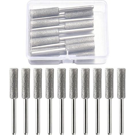 Lot de 10 Limes Diamantées pour Affûtage Chaîne Tronçonneuse 5.5mm 7/32 Poix Haute Dureté Avec Boîte de Rangement Pour Pierre Bijou Bois (1/5)