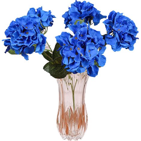 Bouquet De Fleurs Artificielles En Soie - Décoration Réaliste Pour Maison Et Événements - Bleu Foncé - 1 Pièce (1/2)