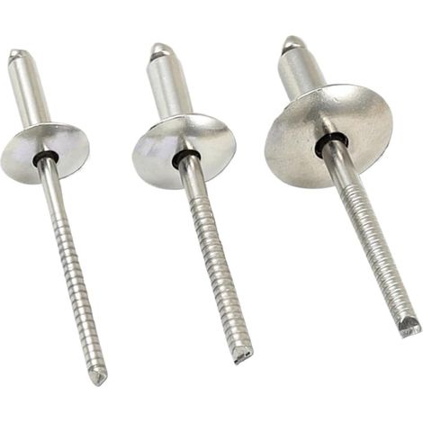Rivets à tête large en acier inoxydable 304, lot de 10 30, noyau rond (1/5)