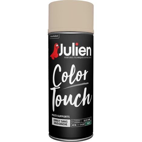 Peinture aérosol Color Touch multi-supports - Satin Ivoire - 400 ml - Julien
