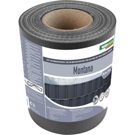Windhager Sichtschutzstreifen Montana 20,5 m, anthrazit Sichtschutzmatten