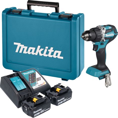 Perceuse-visseuse sans fil Makita DDF 484 RME 18 V 54 Nm sans balais + 2 batteries 4,0 Ah + chargeur + mallette (1/5)