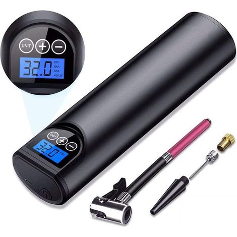 MINKUROW Compresor De Aire Portátil Con Led Para Ruedas, Sistema De Inflado De Neumáticos Eléctrico Recargable De 2000 Mah Con Luz Led Lcd Digital 150 Psi 15 L/Min Para Ruedas De Coche Y Otros Barcos (1/5)