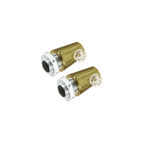 A 2Pcs Lumière Cordon Poignées Connexion, Carbone Acier Lumière Câble Presse-étoupe avec Vis, pour Câblage suspendu Lumière Plafond Pendant Lampe, Laitonné