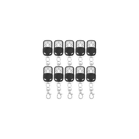433MHz Garage Door Remote Control, Pack of 10, Universal Cloning, Black Plastic (1/5)