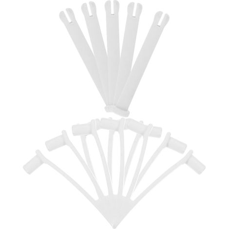 Clips pour Brosse de Nettoyage 5 Sets Clips de Fixation Kit Piscine pour Piscine en Plastique Blanc Adaptés aux Manches de Balais (1/4)