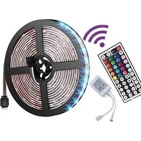Ruban à LED 3M Bande LED RGB Multicolores Améliorée, Kit de Bande LED Lumineuse avec Télécommande pour Maison Chambre Mariage 26@ (1/4)