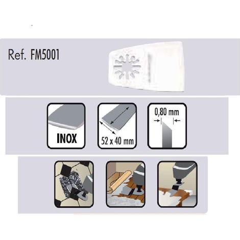 DUVER rascador sierra oscilante inox 52 x 40 mm , 