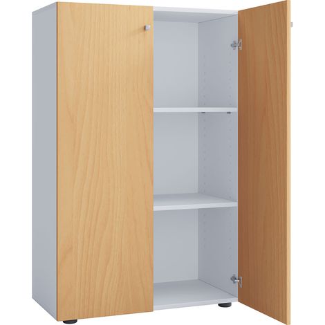 LonaXLDT armoire de bureau 2 portes blanc, hêtre. (1/4)