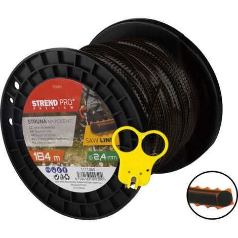 Mähfaden Strend Pro Premium SawLine, 2,4 mm, L-184 m, gezahnt