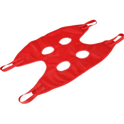 Harnais de Toilettage pour Chien, Hamac Multifonction pour Bains, Lavage et Coupe des Griffes - Rouge (1/5)