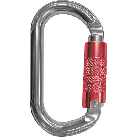 Mousqueton aluminium triple action