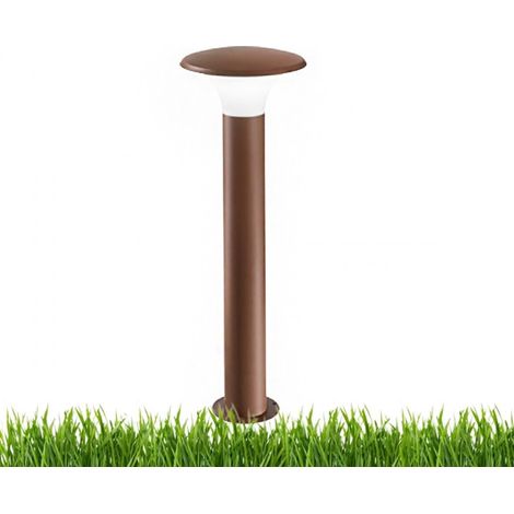 Lampioncino alluminio gea led leo ges522 led lampada terra ruggine classico esterno 75cm ip44 e27